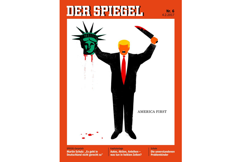 Polémica por la tapa de una revista alemana contra Trump