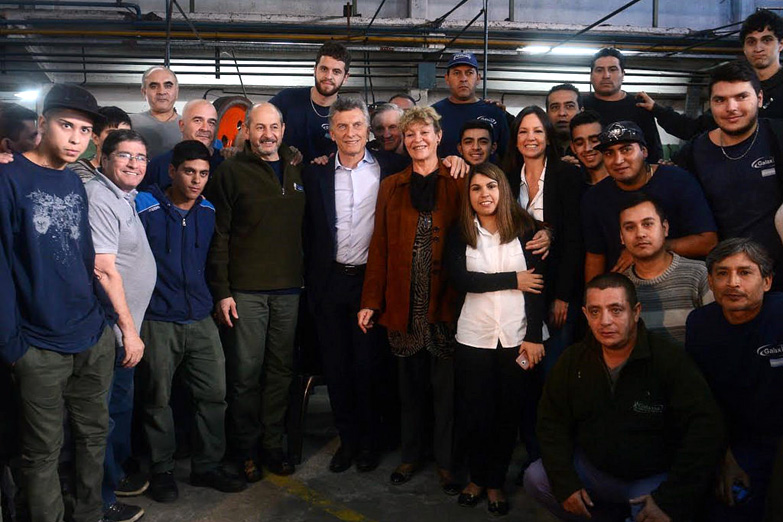 Macri visitó una cooperativa en Florencio Varela