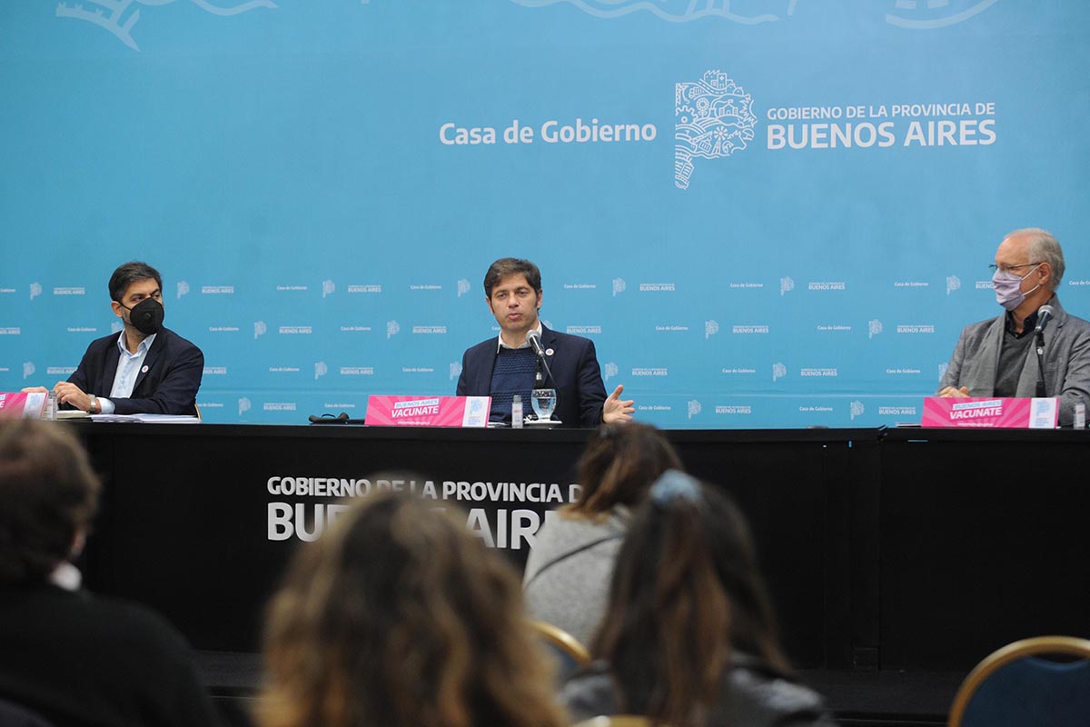 Kicillof anuncia vacunación libre para los mayores de 35 años