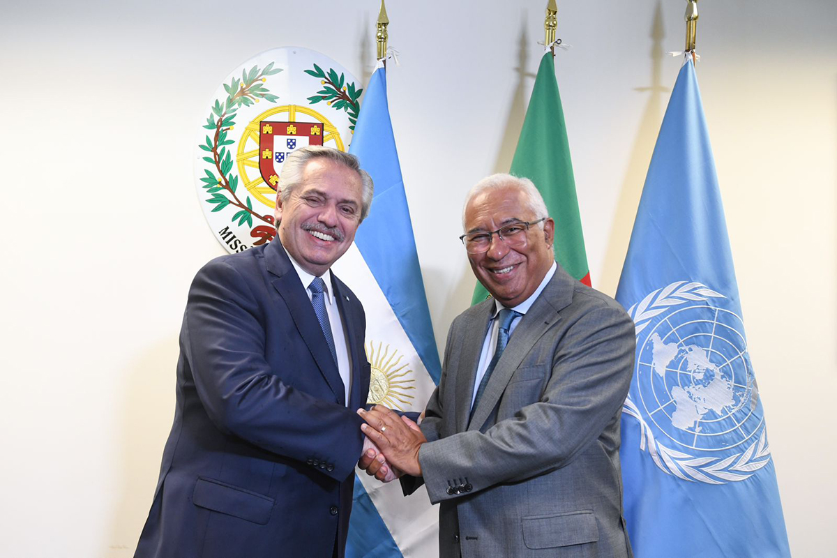 Bilateral del presidente con António Costa, el primer ministro de Portugal