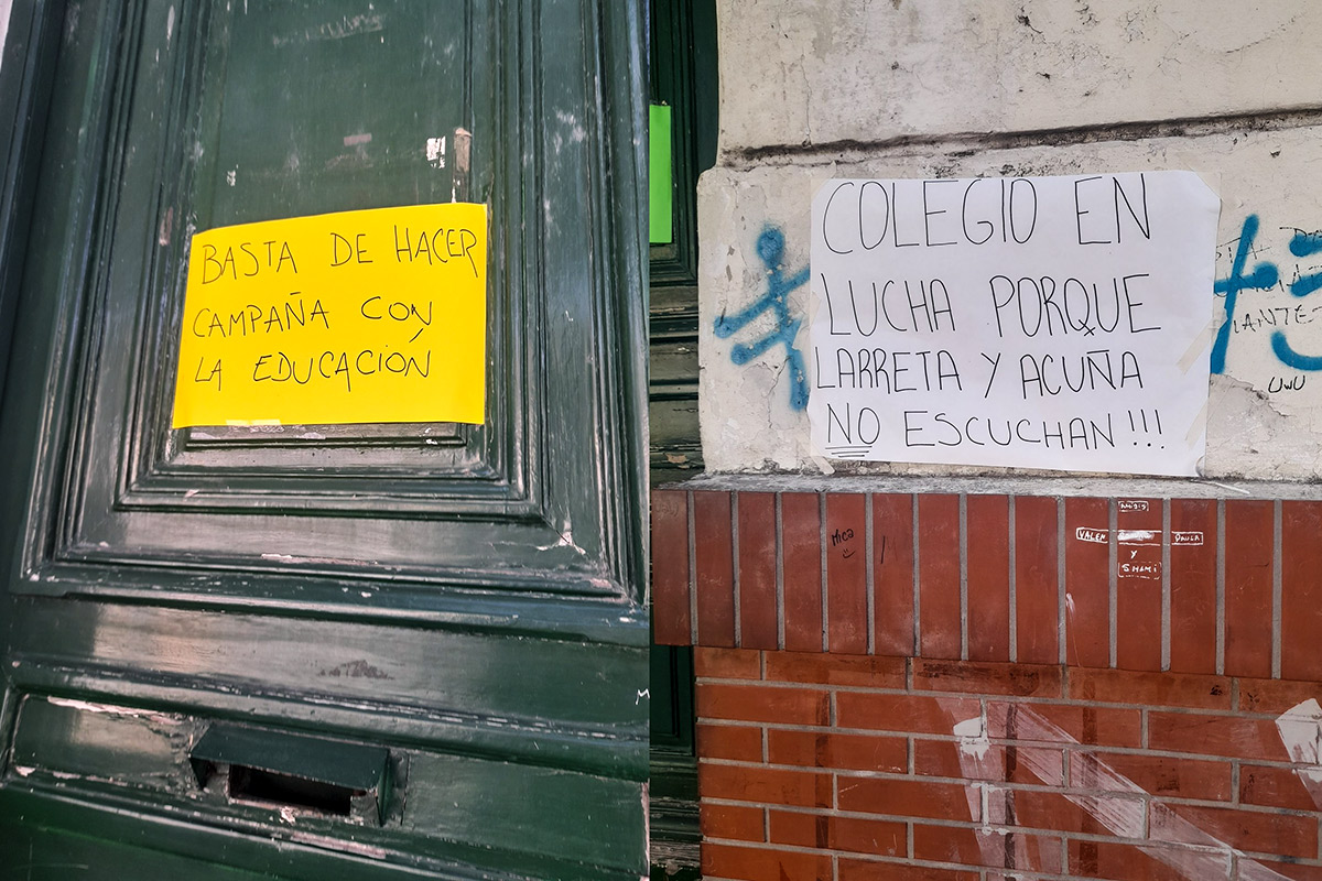 Estudiantes del Normal N°5 tomaron la escuela y la Ciudad volvió a enviarles a la policía