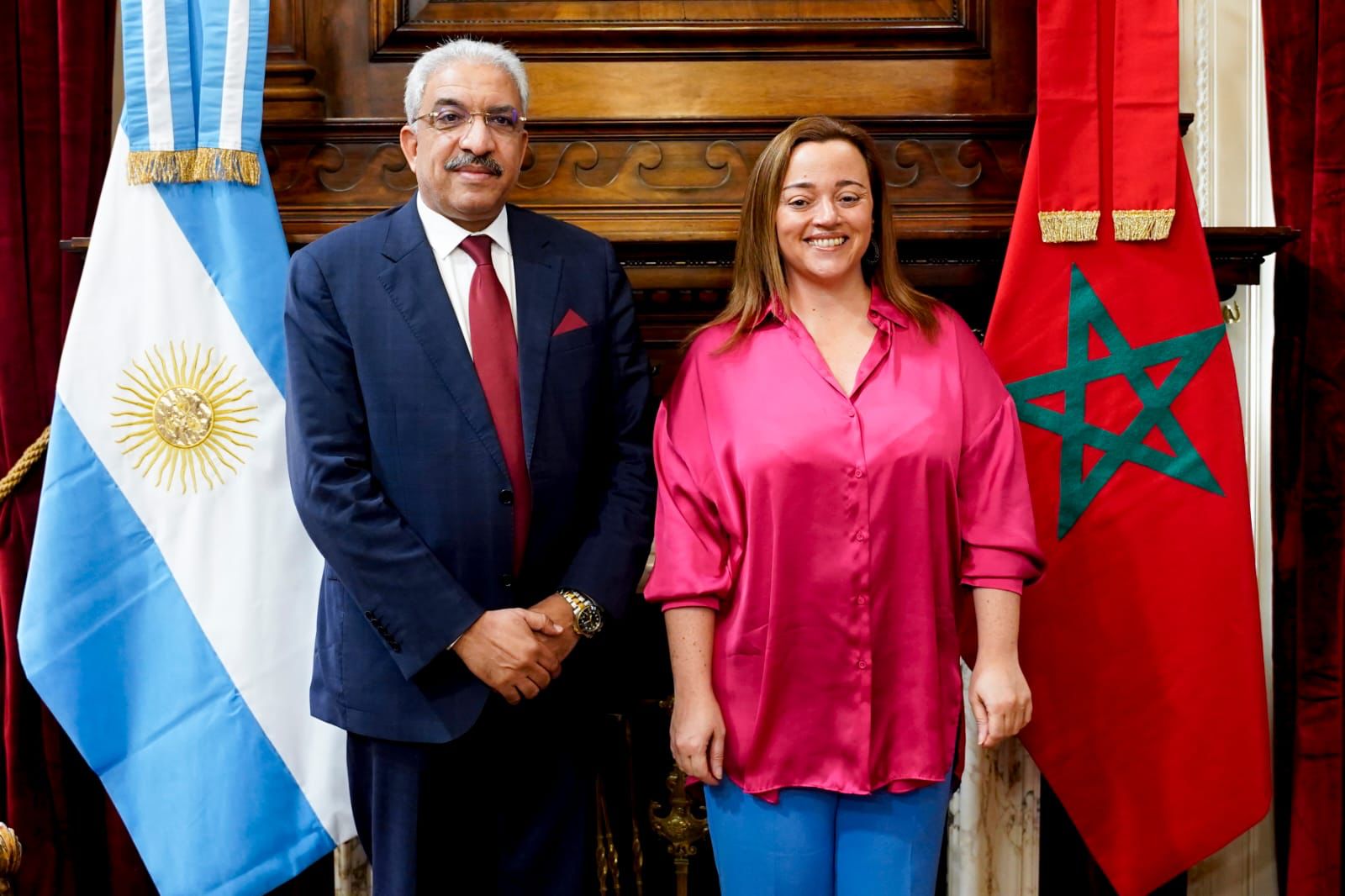 Cecilia Moreau recibió en Diputados al vicepresidente de la Cámara de Representantes de Marruecos