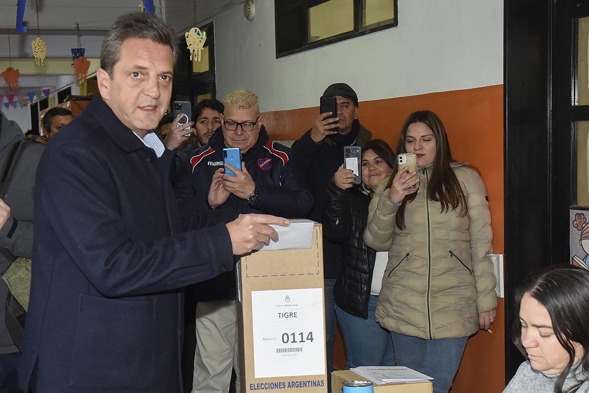 Sergio Massa, el primer precandidato presidencial en votar