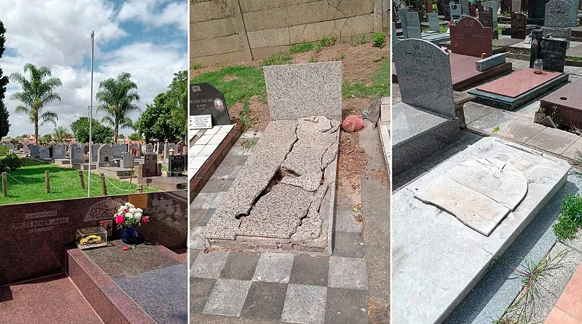 Vandalizaron la tumba de Carlos Menem y su hijo en el cementerio islámico de La Tablada