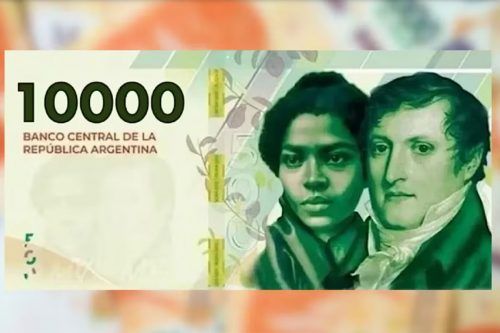 Ya circula el nuevo billete de $ 10.000