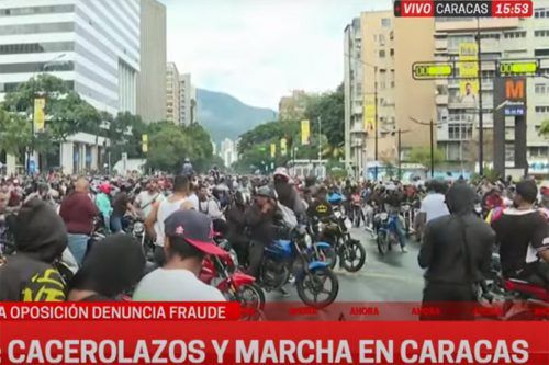 Tras la proclamación oficial de Maduro se registran algunas protestas en Caracas