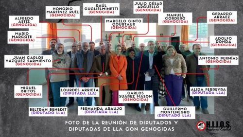 La foto de la vergüenza: quién es quién en el encuentro de diputados oficialistas con genocidas