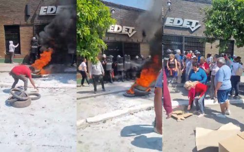 Tucumán: cansados de los siderales aumentos de luz, vecinos incendiaron gomas en una sucursal de EDET