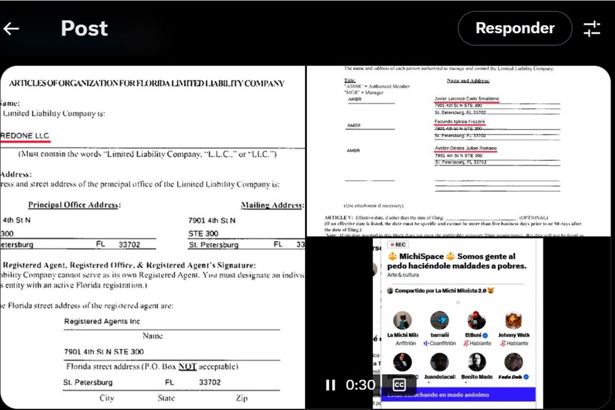 Militantes de Milei tomaron datos de tres críticos del gobierno y crearon una empresa en Estados Unidos a su nombre