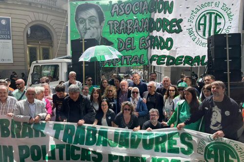 Trabajadores de ATE Capital movilizaron contra los despidos en el Ministerio de Justicia