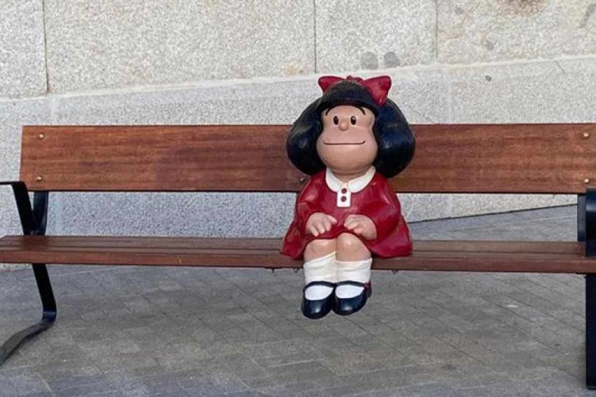 Mafalda ya tiene su propia escultura  en una plaza de Madrid