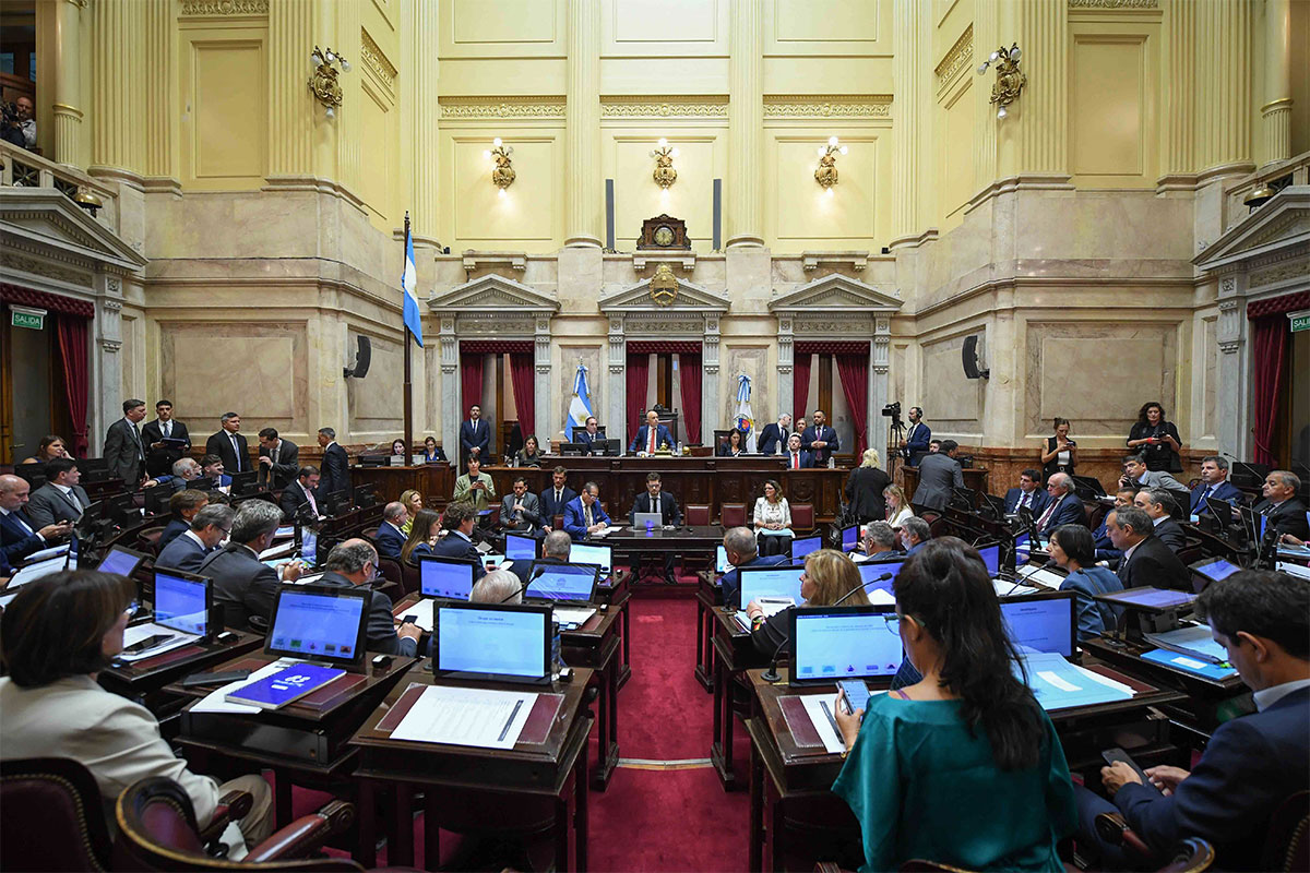 Ayudado por senadores «con peluca» Milei llega protegido a la apertura de sesiones